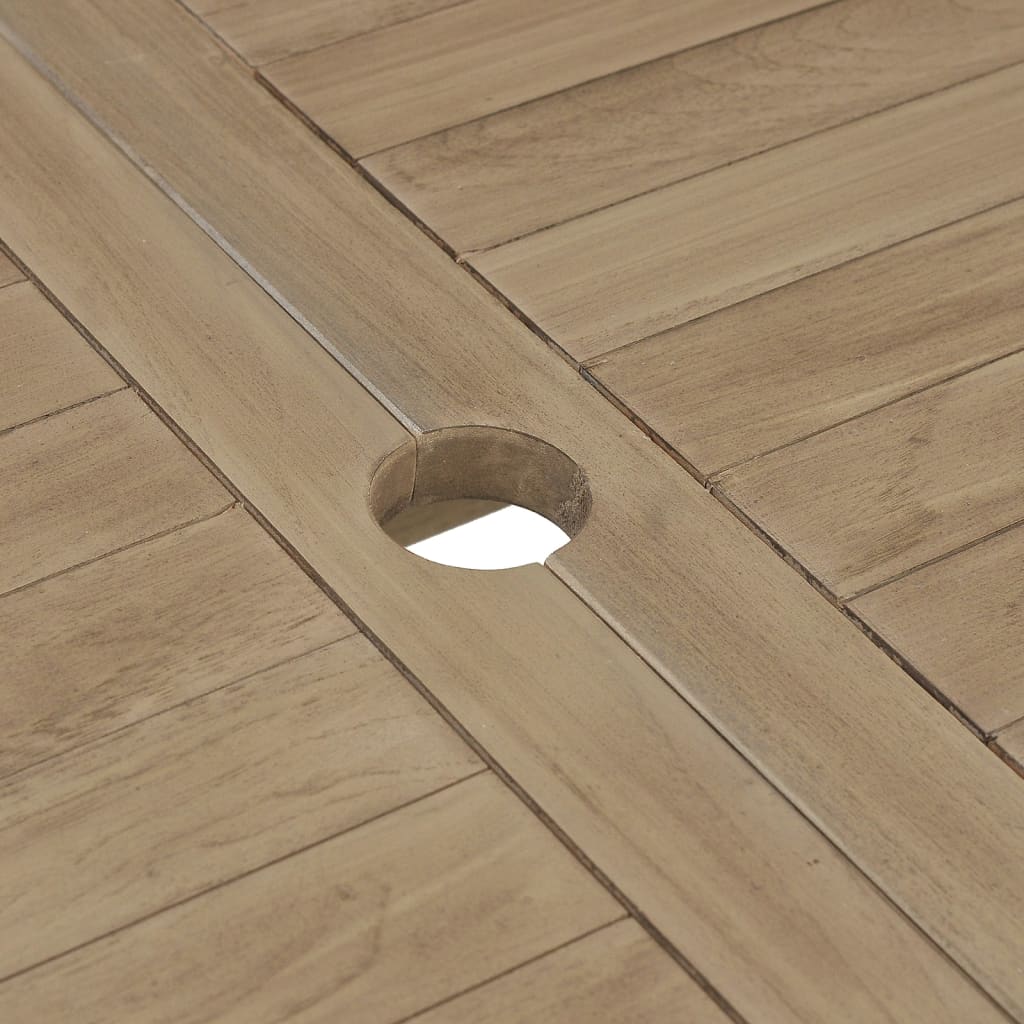 vidaXL Masă pliantă de grădină, gri, 120x70x75 cm, lemn masiv de tec vidaXL Masă pliantă de grădină, gri, 120x70x75 cm, lemn masiv de tec
