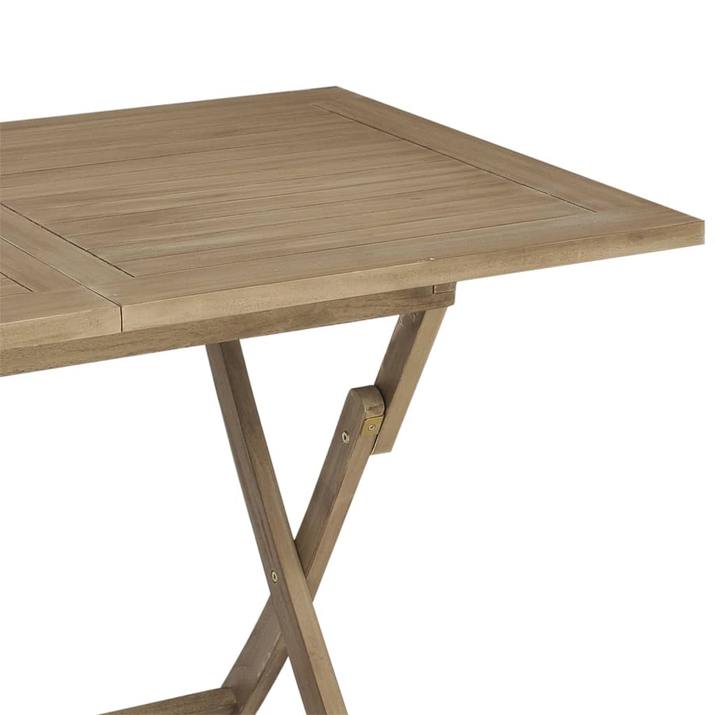 vidaXL Masă pliantă de grădină, gri, 120x70x75 cm, lemn masiv de tec vidaXL Masă pliantă de grădină, gri, 120x70x75 cm, lemn masiv de tec