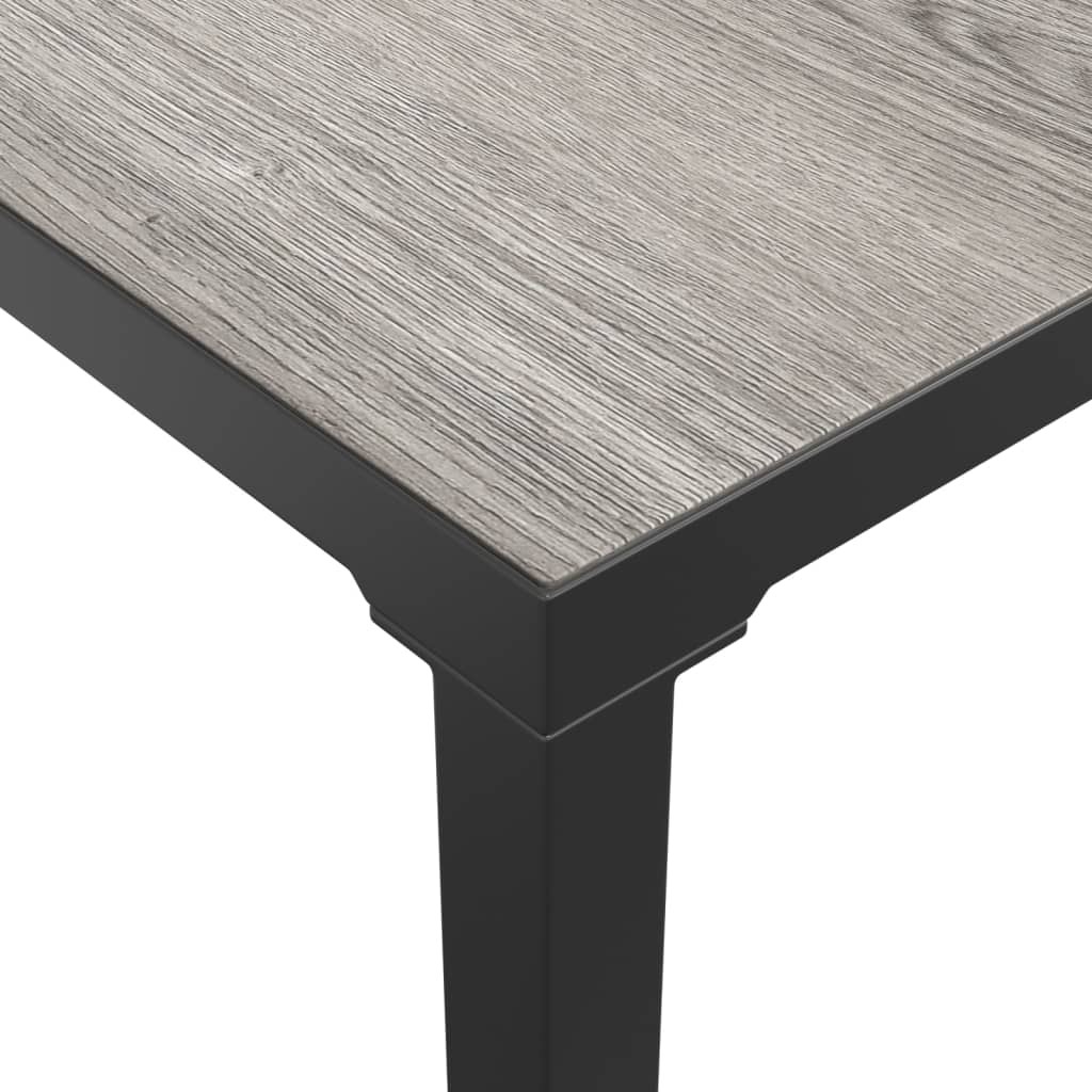 vidaXL Măsuță de cafea de grădină, gri, 55x55x31 cm, DPC și oțel vidaXL Măsuță de cafea de grădină, gri, 55x55x31 cm, DPC și oțel
