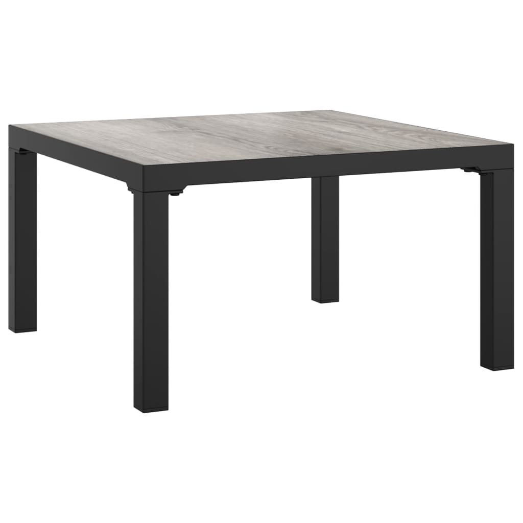 vidaXL Set mobilier de grădină, 4 piese, negru și gri, poliratan vidaXL Set mobilier de grădină, 4 piese, negru și gri, poliratan