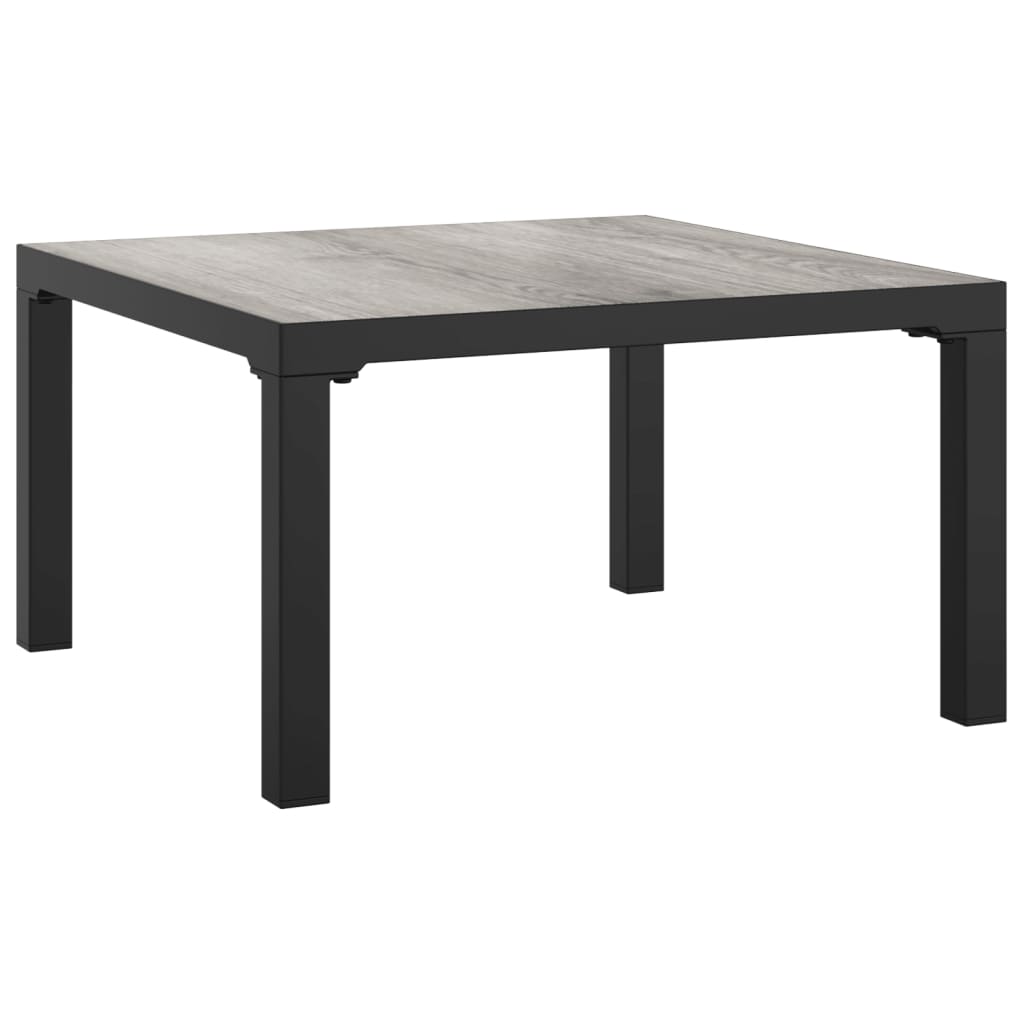 vidaXL Set mobilier de grădină, 4 piese, negru și gri, poliratan