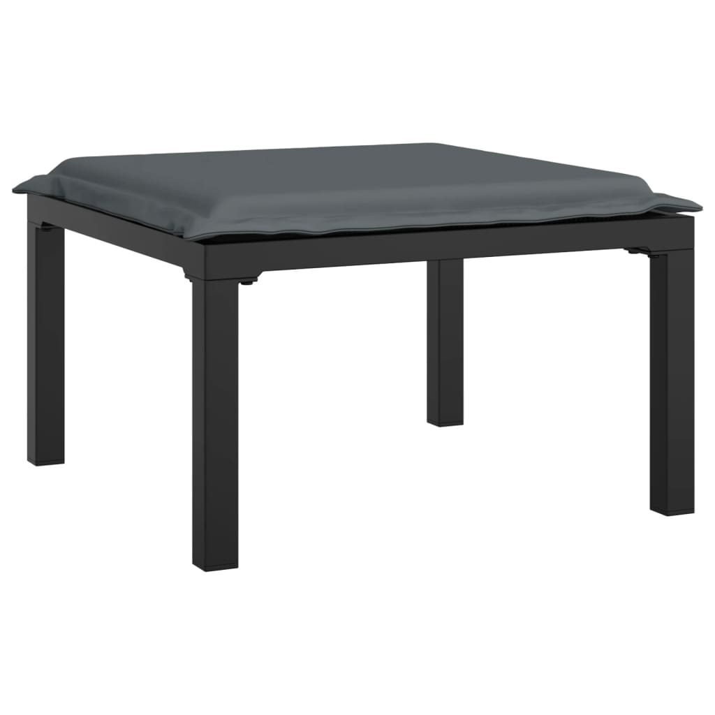 vidaXL Set mobilier de grădină, 4 piese, negru și gri, poliratan vidaXL Set mobilier de grădină, 4 piese, negru și gri, poliratan