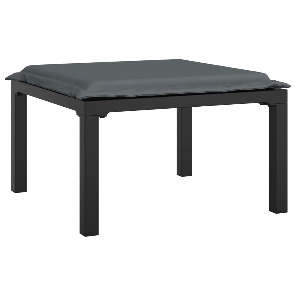 vidaXL Set mobilier de grădină cu perne, 3 piese, negru/gri, poliratan vidaXL Set mobilier de grădină cu perne, 3 piese, negru/gri, poliratan