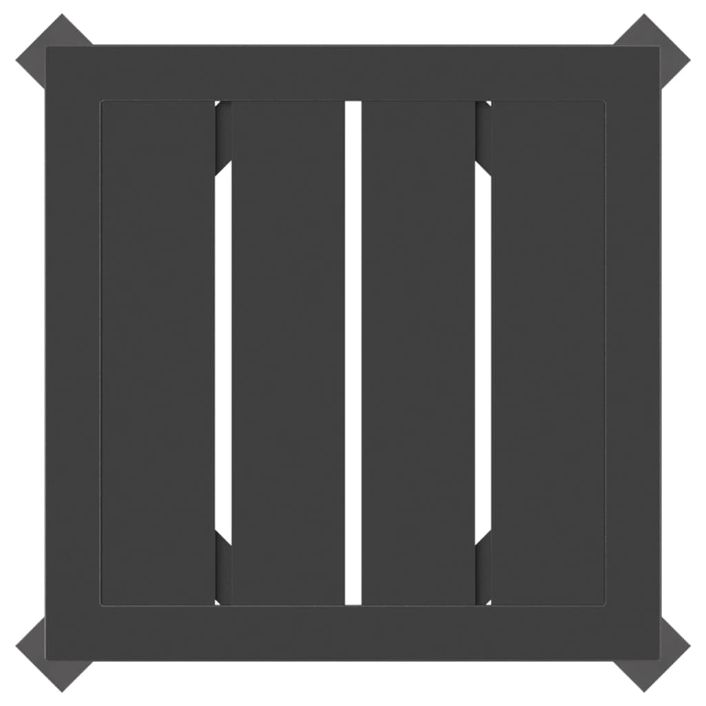 vidaXL Masă de grădină, antracit, 34x34x38 cm, oțel
