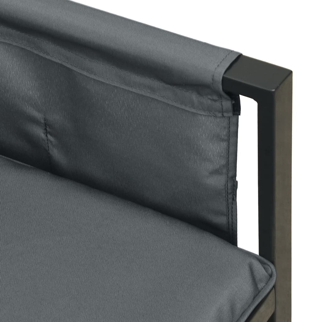 vidaXL Set mobilier de grădină, antracit, 2 piese, oțel vidaXL Set mobilier de grădină, antracit, 2 piese, oțel