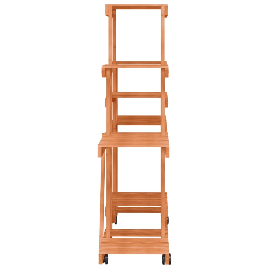 vidaXL Suport pentru flori cu roți, 110x25x101 cm, lemn masiv de brad vidaXL Suport pentru flori cu roți, 110x25x101 cm, lemn masiv de brad