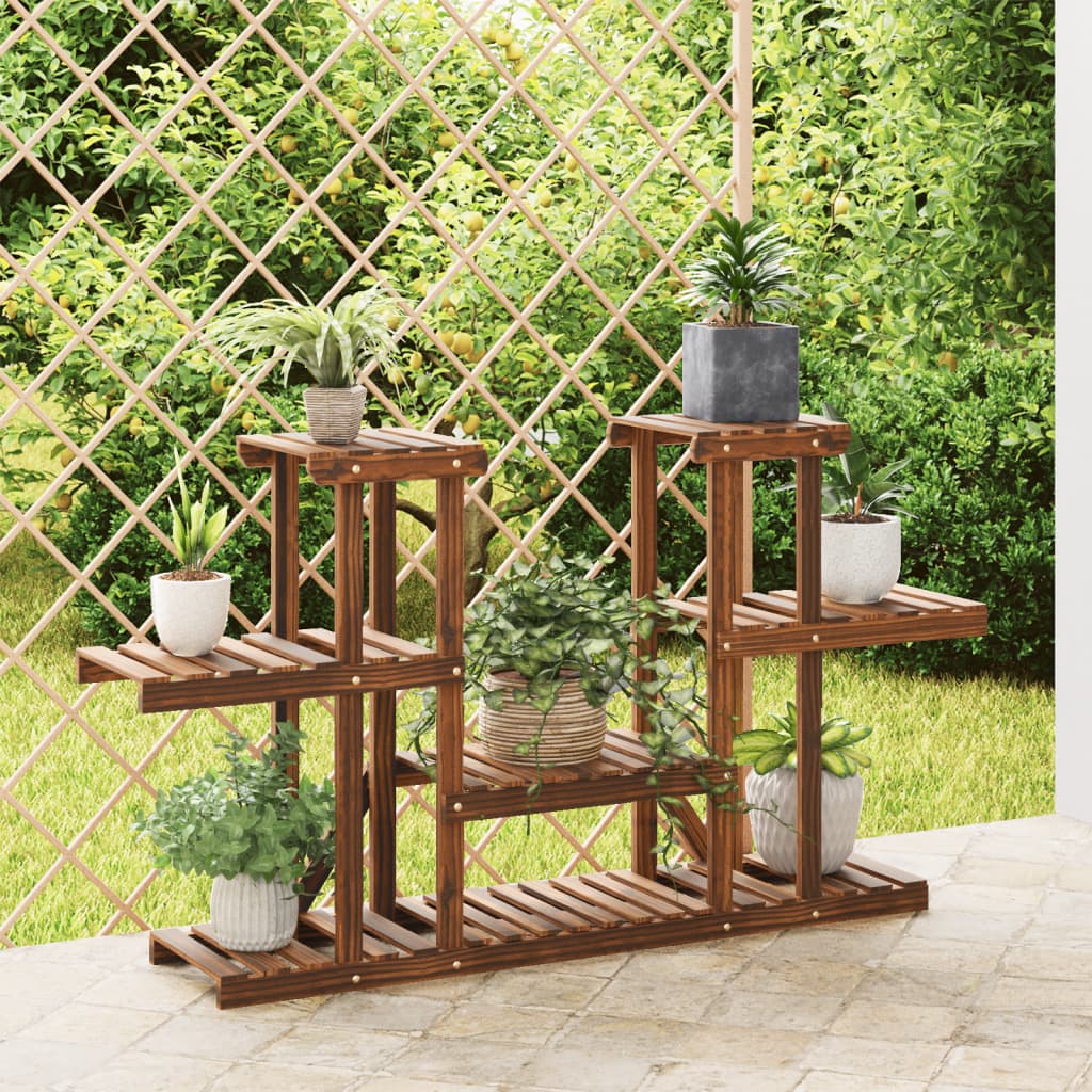 vidaXL Suport pentru flori, 110x25x73 cm, lemn masiv de brad vidaXL Suport pentru flori, 110x25x73 cm, lemn masiv de brad