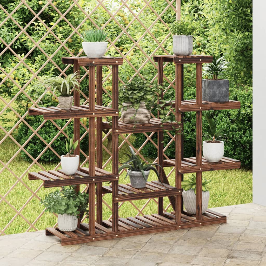 vidaXL Suport pentru flori, 110x25x110,5 cm, lemn masiv de brad vidaXL Suport pentru flori, 110x25x110,5 cm, lemn masiv de brad