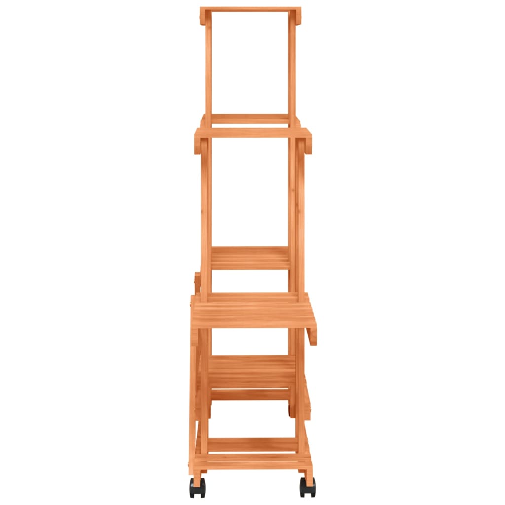 vidaXL Suport pentru flori cu roți, 95x25x101 cm, lemn masiv de brad vidaXL Suport pentru flori cu roți, 95x25x101 cm, lemn masiv de brad