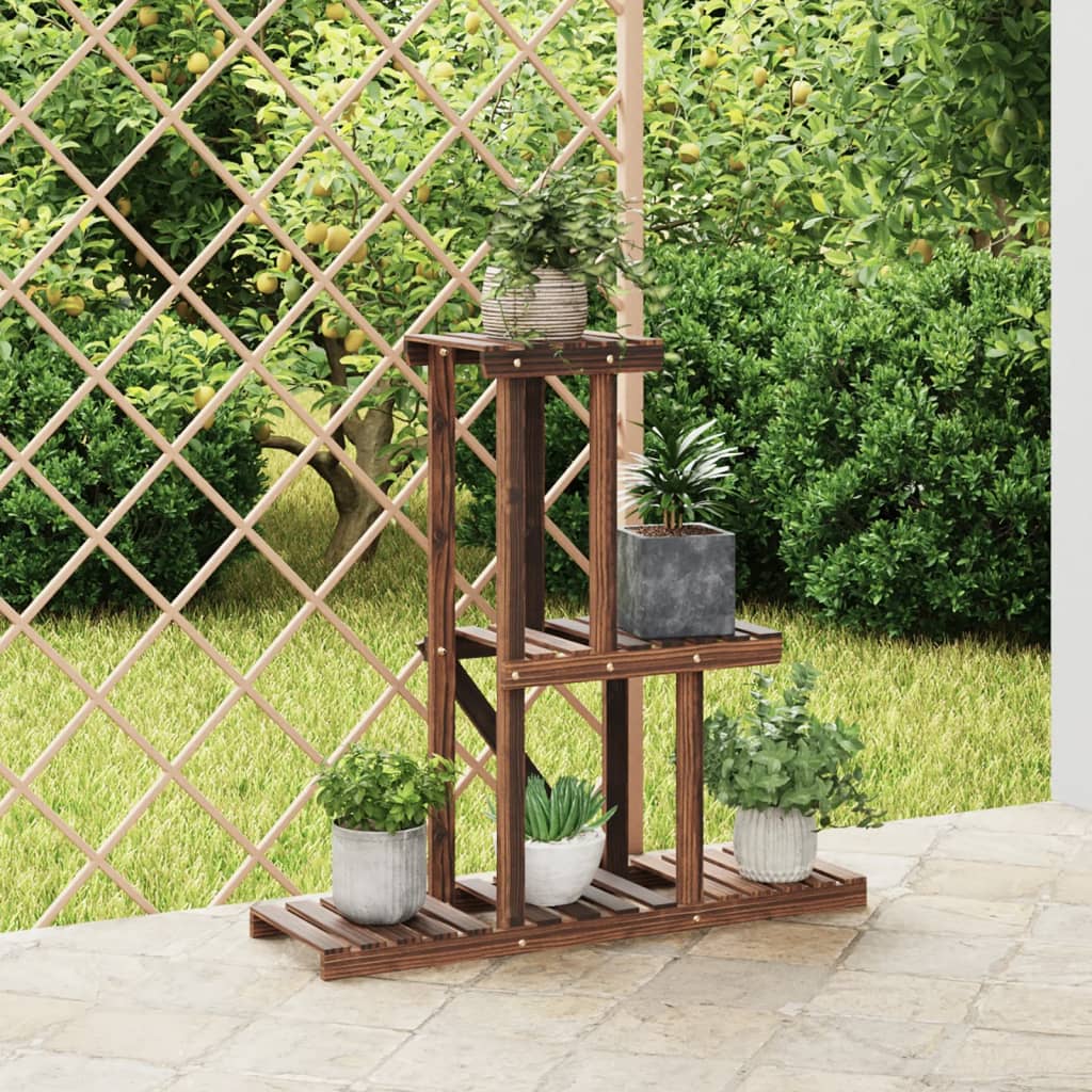 vidaXL Suport pentru flori, 81x25x75,5 cm, lemn masiv de brad vidaXL Suport pentru flori, 81x25x75,5 cm, lemn masiv de brad