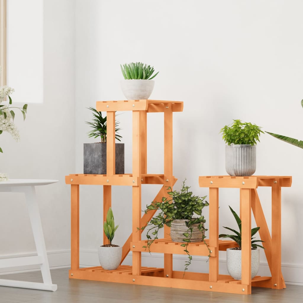 vidaXL Suport pentru flori, 90x25x73,5 cm, lemn masiv de brad