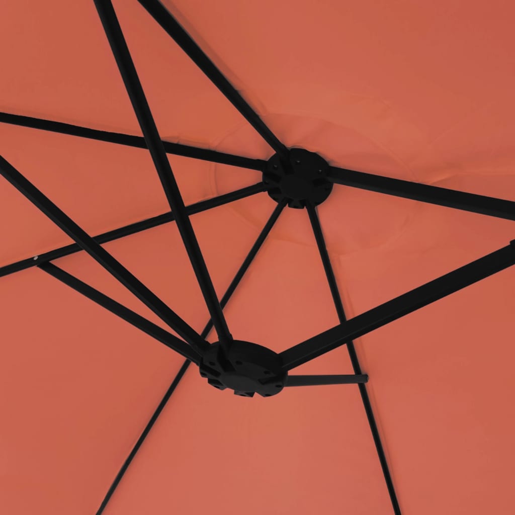vidaXL Umbrelă de soare grădină cu două capete, cărămiziu, 449x265 cm vidaXL Umbrelă de soare grădină cu două capete, cărămiziu, 449x265 cm