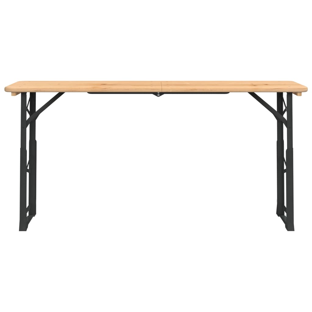 vidaXL Masă pliabilă pentru bere 170x50x75/105 cm, lemn masiv de brad vidaXL Masă pliabilă pentru bere 170x50x75/105 cm, lemn masiv de brad