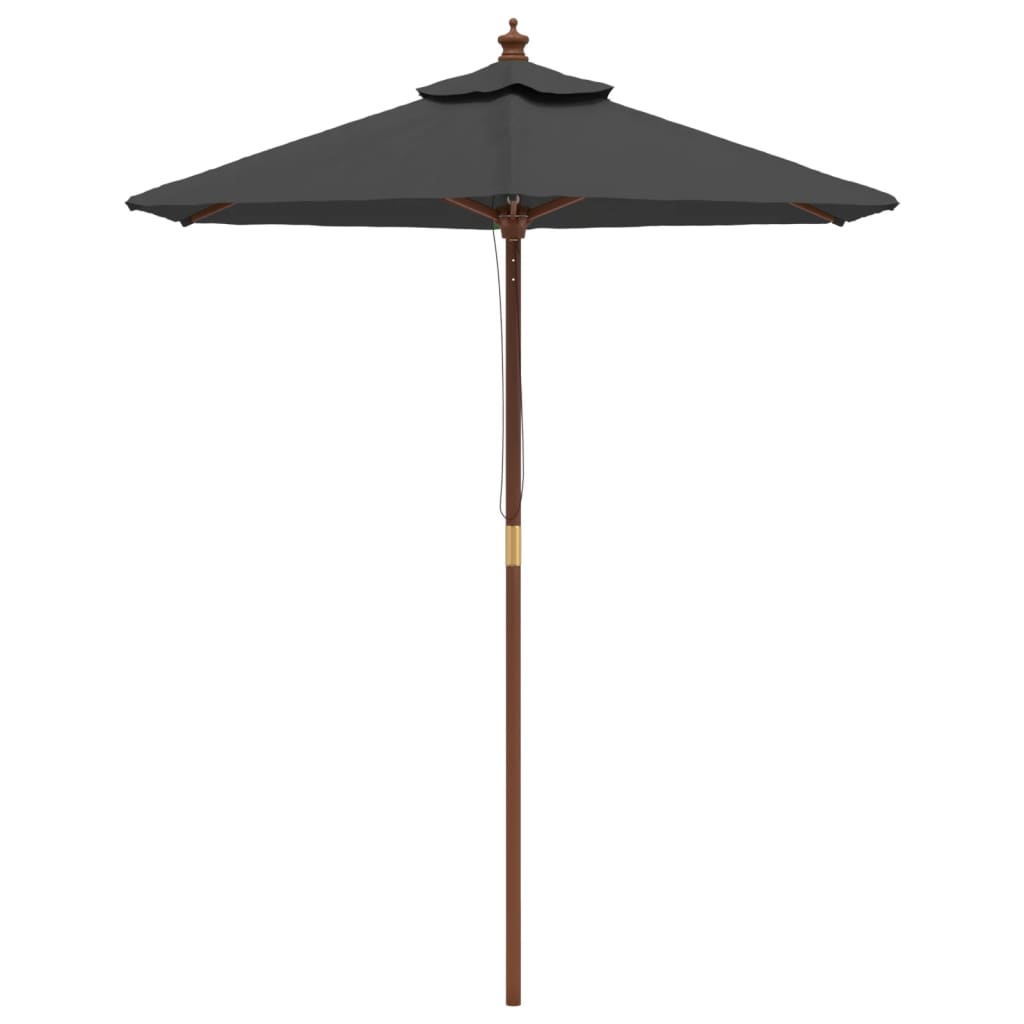 vidaXL Umbrelă de soare de grădină stâlp din lemn antracit 196x231 cm vidaXL Umbrelă de soare de grădină stâlp din lemn antracit 196x231 cm