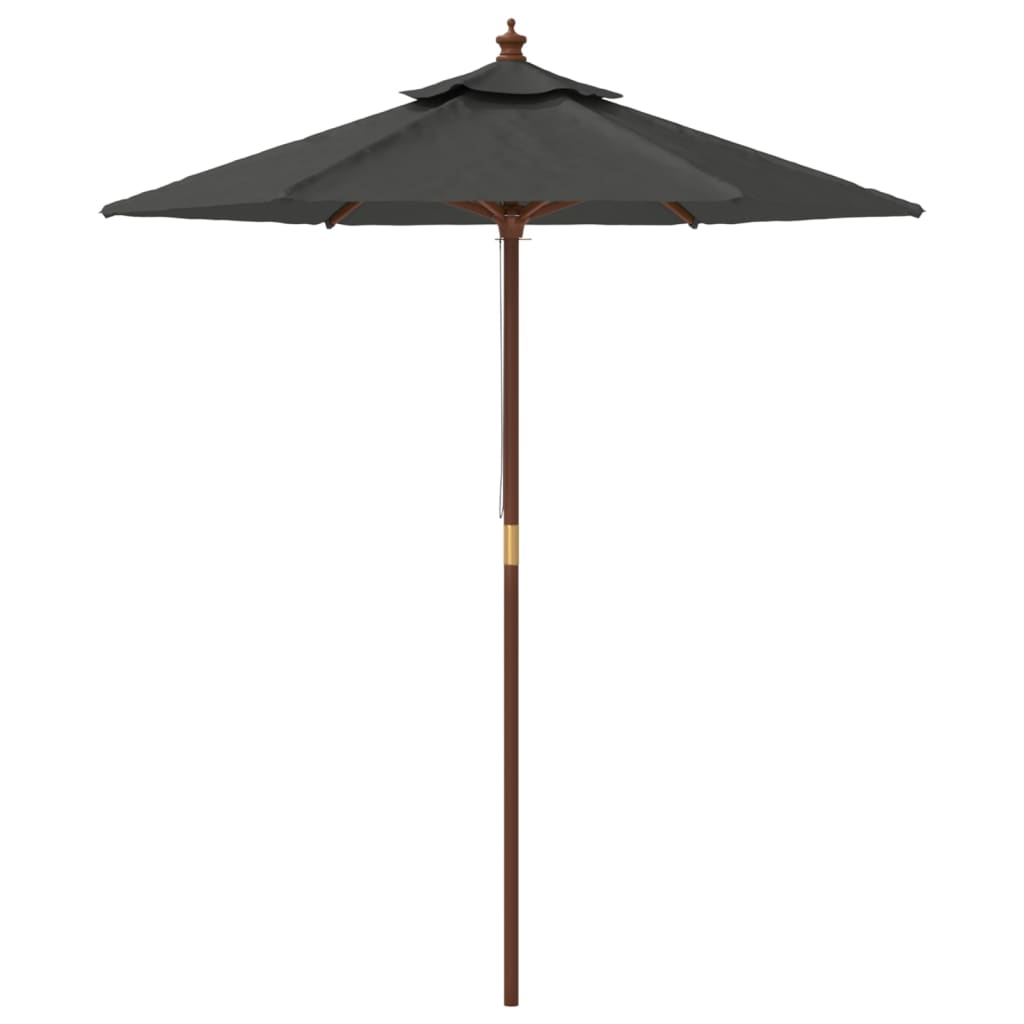 vidaXL Umbrelă de soare de grădină stâlp din lemn antracit 196x231 cm vidaXL Umbrelă de soare de grădină stâlp din lemn antracit 196x231 cm