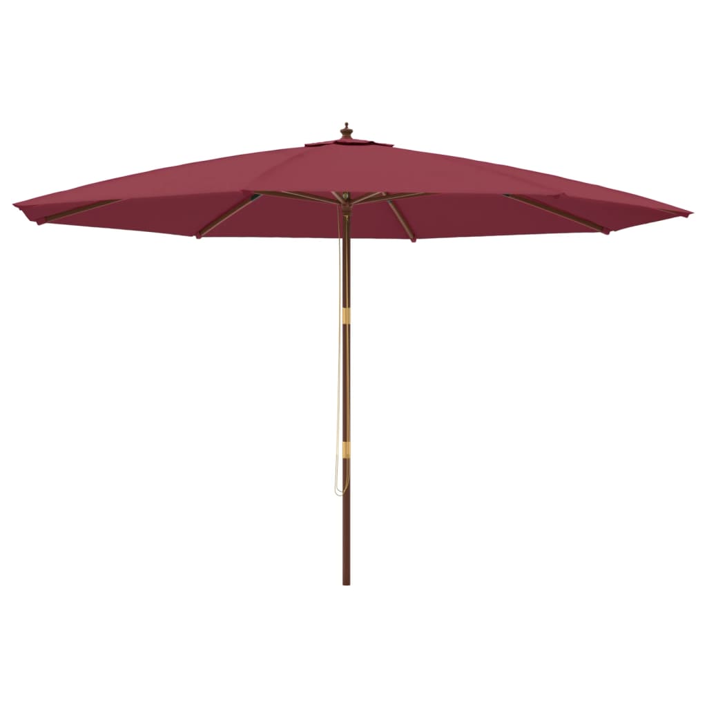 vidaXL Umbrelă soare de grădină stâlp din lemn, roșu bordo, 400x273 cm vidaXL Umbrelă soare de grădină stâlp din lemn, roșu bordo, 400x273 cm