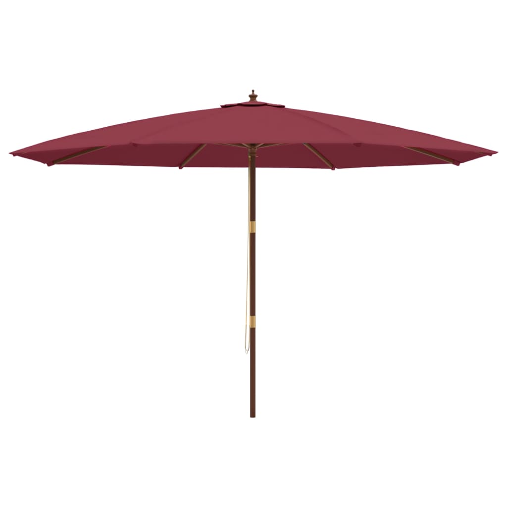 vidaXL Umbrelă soare de grădină stâlp din lemn, roșu bordo, 400x273 cm vidaXL Umbrelă soare de grădină stâlp din lemn, roșu bordo, 400x273 cm