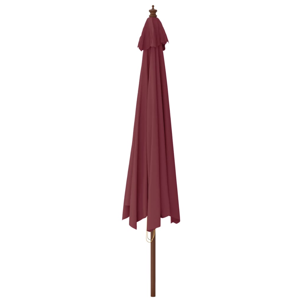 vidaXL Umbrelă soare de grădină stâlp din lemn, roșu bordo, 400x273 cm vidaXL Umbrelă soare de grădină stâlp din lemn, roșu bordo, 400x273 cm