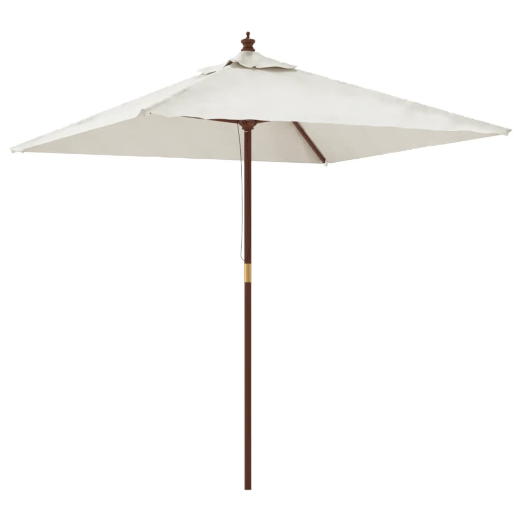 vidaXL Umbrelă soare de grădină stâlp din lemn nisipiu 198x198x231 cm vidaXL Umbrelă soare de grădină stâlp din lemn nisipiu 198x198x231 cm