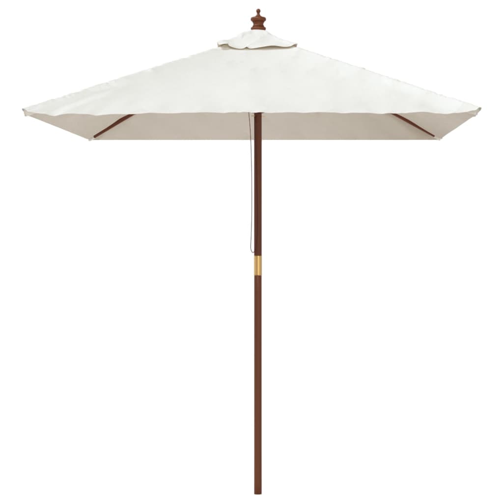 vidaXL Umbrelă soare de grădină stâlp din lemn nisipiu 198x198x231 cm vidaXL Umbrelă soare de grădină stâlp din lemn nisipiu 198x198x231 cm