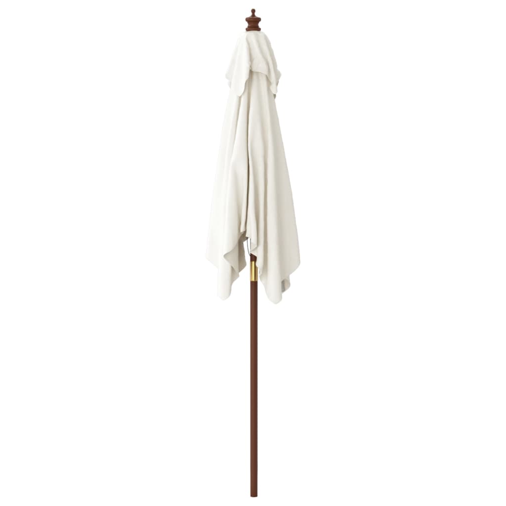 vidaXL Umbrelă soare de grădină stâlp din lemn nisipiu 198x198x231 cm vidaXL Umbrelă soare de grădină stâlp din lemn nisipiu 198x198x231 cm