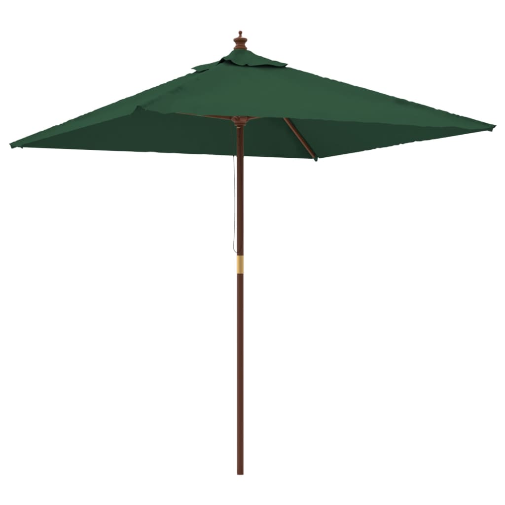 vidaXL Umbrelă soare de grădină stâlp din lemn verde 198x198x231 cm vidaXL Umbrelă soare de grădină stâlp din lemn verde 198x198x231 cm