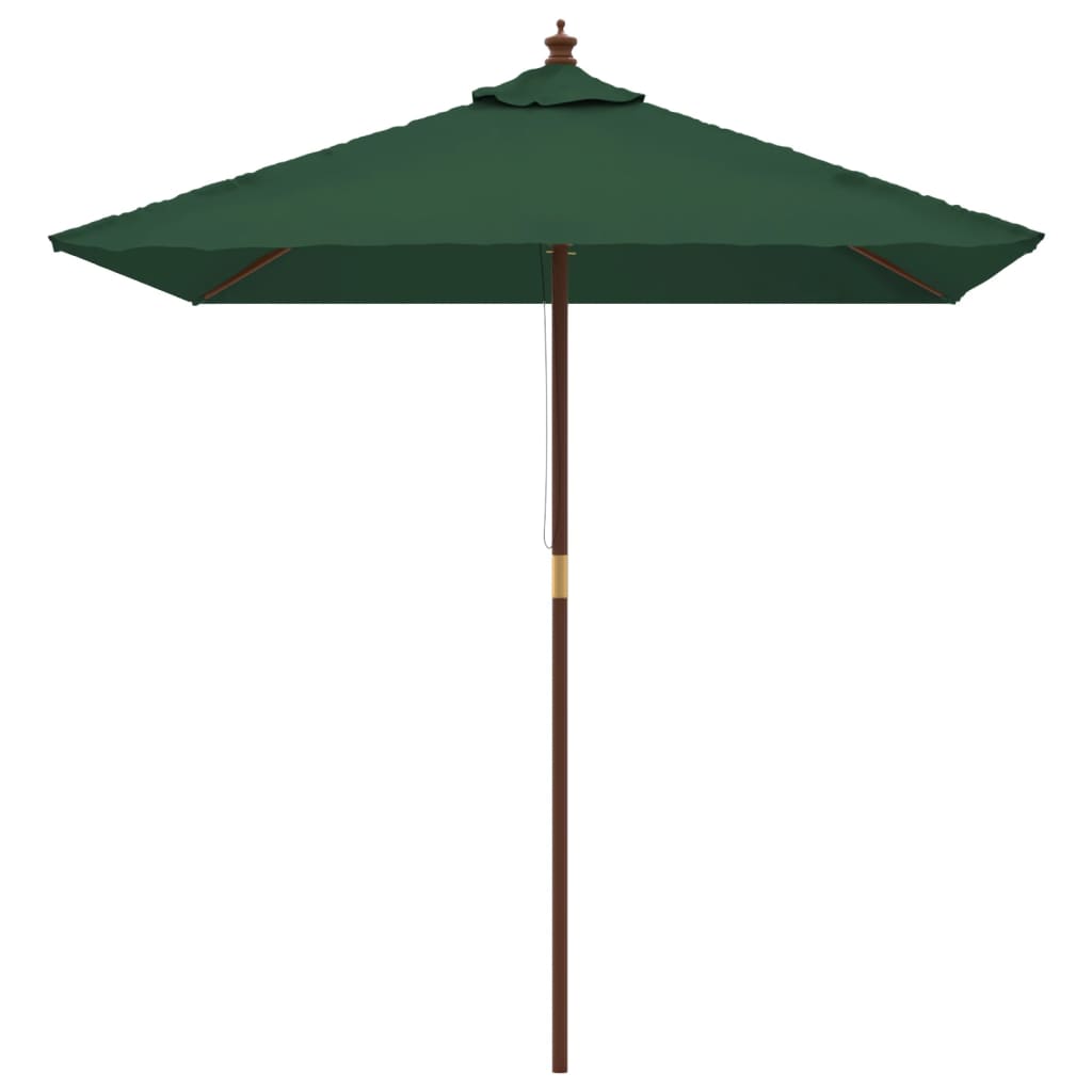 vidaXL Umbrelă soare de grădină stâlp din lemn verde 198x198x231 cm vidaXL Umbrelă soare de grădină stâlp din lemn verde 198x198x231 cm