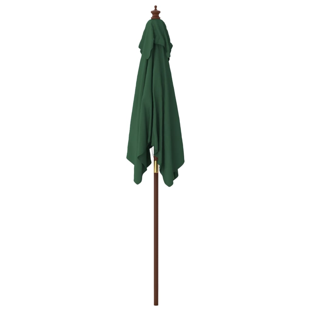 vidaXL Umbrelă soare de grădină stâlp din lemn verde 198x198x231 cm vidaXL Umbrelă soare de grădină stâlp din lemn verde 198x198x231 cm