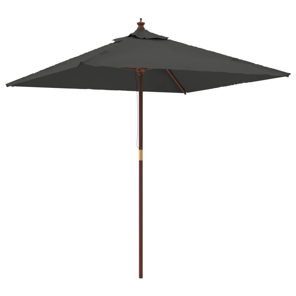 vidaXL Umbrelă soare de grădină stâlp din lemn antracit 198x198x231 cm vidaXL Umbrelă soare de grădină stâlp din lemn antracit 198x198x231 cm