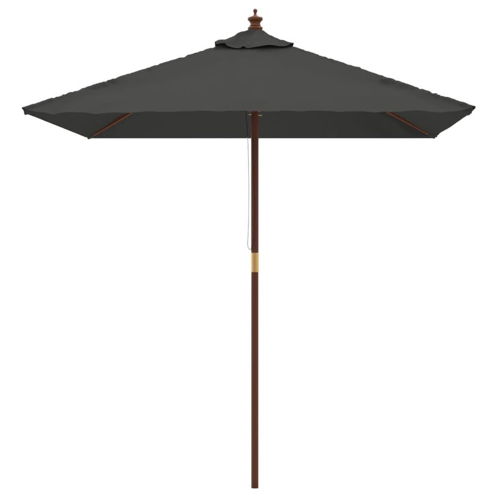 vidaXL Umbrelă soare de grădină stâlp din lemn antracit 198x198x231 cm vidaXL Umbrelă soare de grădină stâlp din lemn antracit 198x198x231 cm