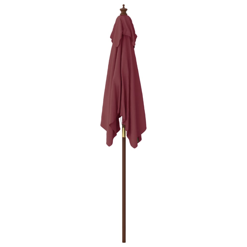 vidaXL Umbrelă de grădină stâlp din lemn, roșu bordo, 198x198x231 cm vidaXL Umbrelă de grădină stâlp din lemn, roșu bordo, 198x198x231 cm