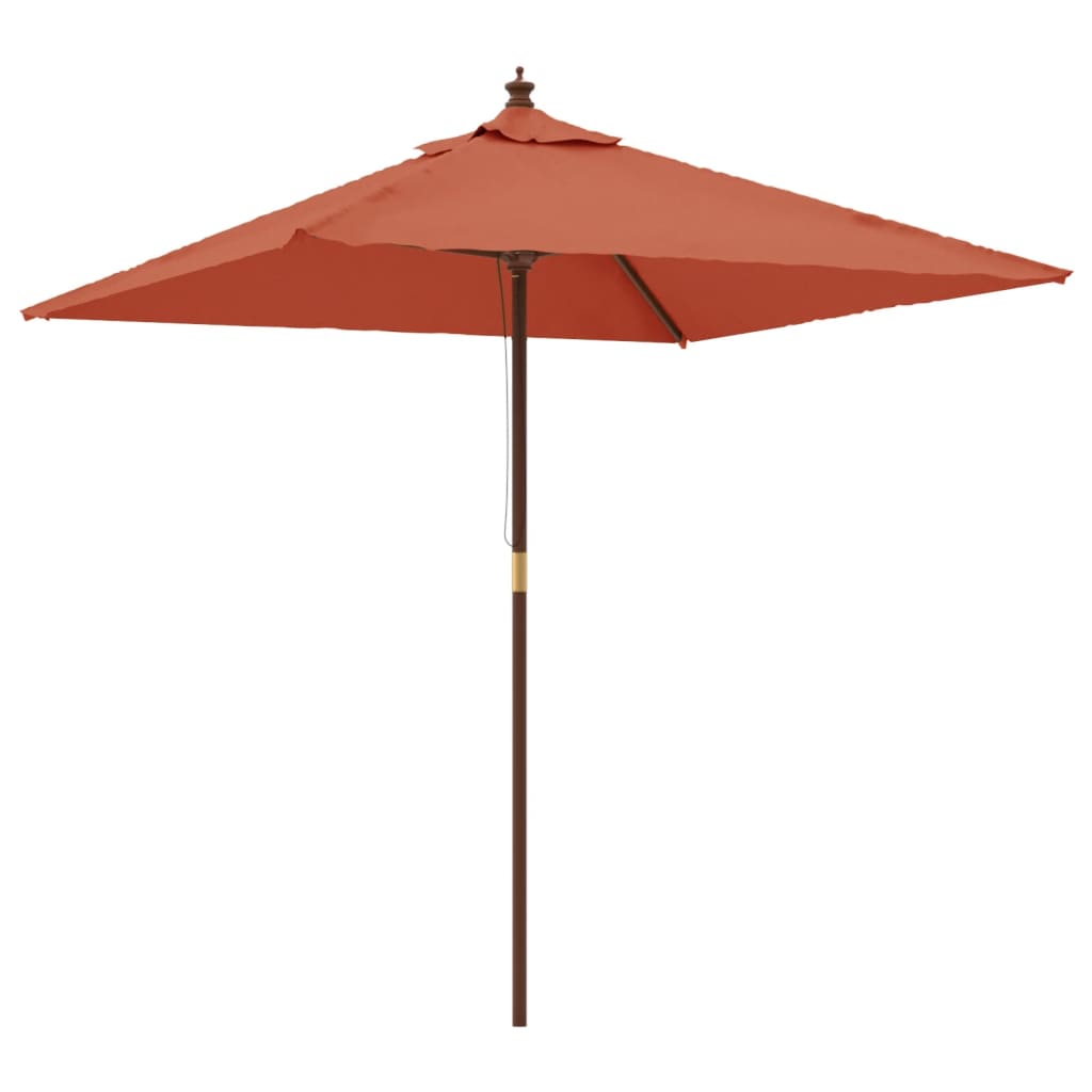 vidaXL Umbrelă de grădină cu stâlp din lemn, cărămiziu, 198x198x231 cm vidaXL Umbrelă de grădină cu stâlp din lemn, cărămiziu, 198x198x231 cm