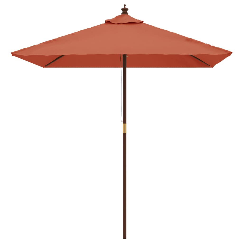 vidaXL Umbrelă de grădină cu stâlp din lemn, cărămiziu, 198x198x231 cm vidaXL Umbrelă de grădină cu stâlp din lemn, cărămiziu, 198x198x231 cm