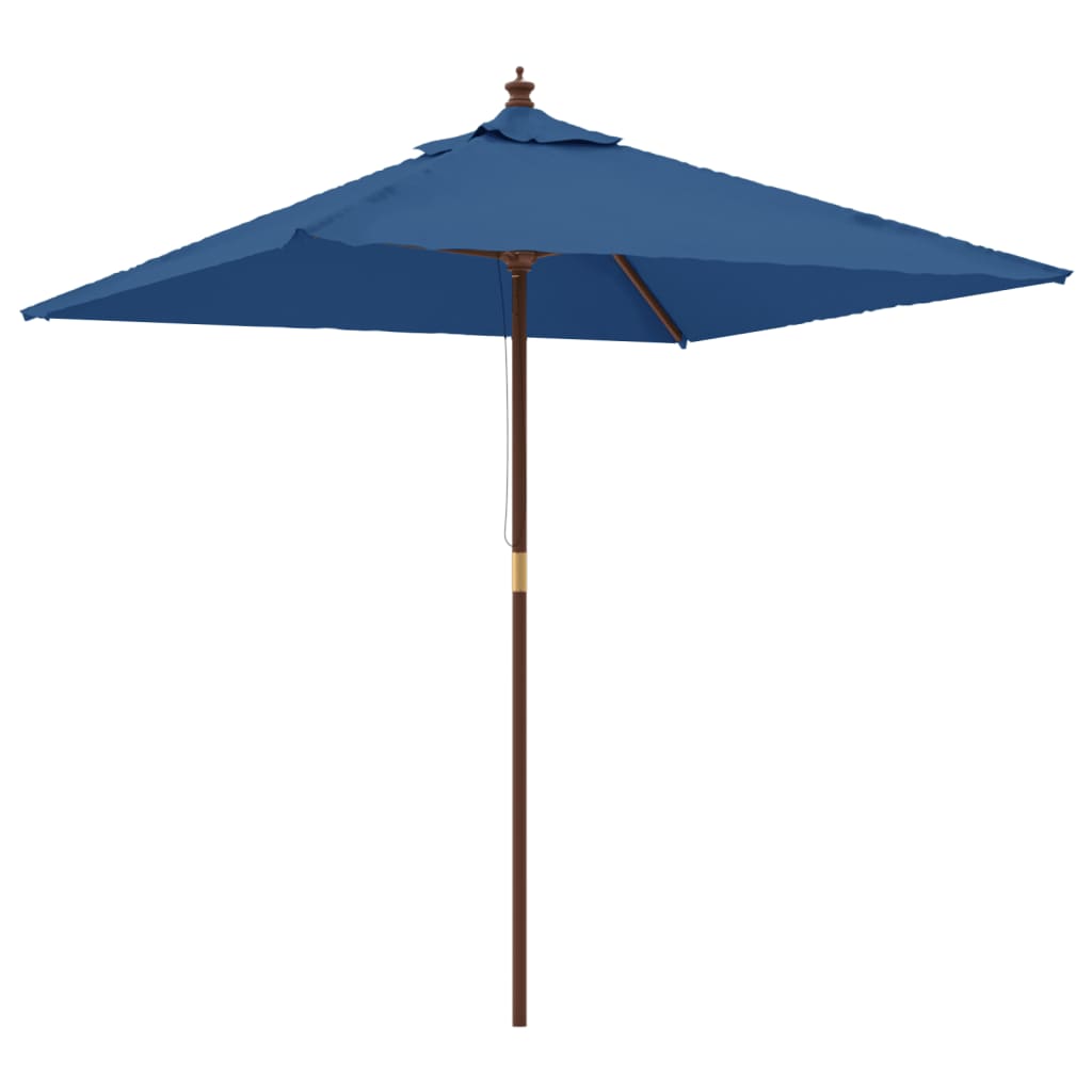 vidaXL Umbrelă de grădină stâlp din lemn, albastru azur 198x198x231 cm vidaXL Umbrelă de grădină stâlp din lemn, albastru azur 198x198x231 cm
