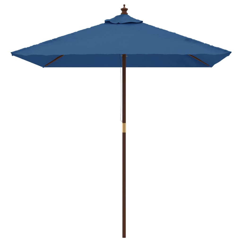 vidaXL Umbrelă de grădină stâlp din lemn, albastru azur 198x198x231 cm vidaXL Umbrelă de grădină stâlp din lemn, albastru azur 198x198x231 cm