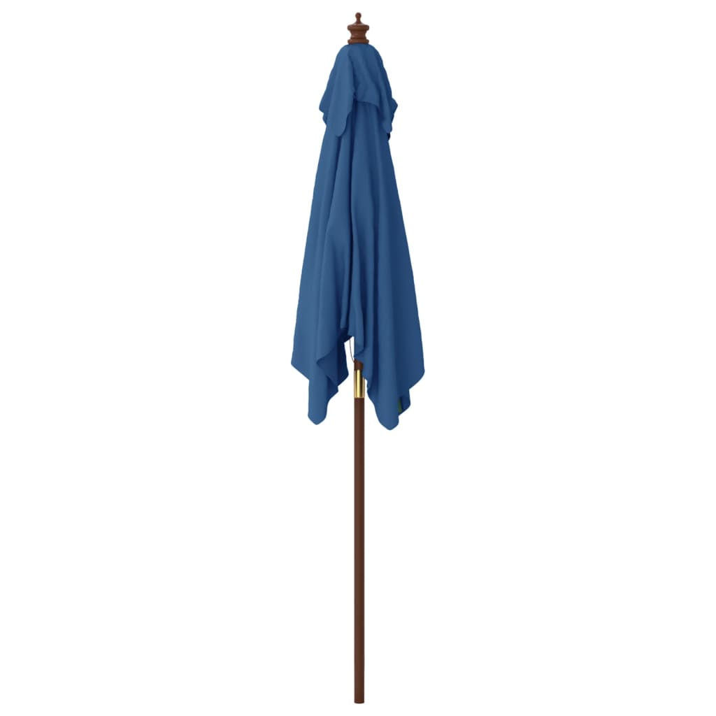 vidaXL Umbrelă de grădină stâlp din lemn, albastru azur 198x198x231 cm vidaXL Umbrelă de grădină stâlp din lemn, albastru azur 198x198x231 cm