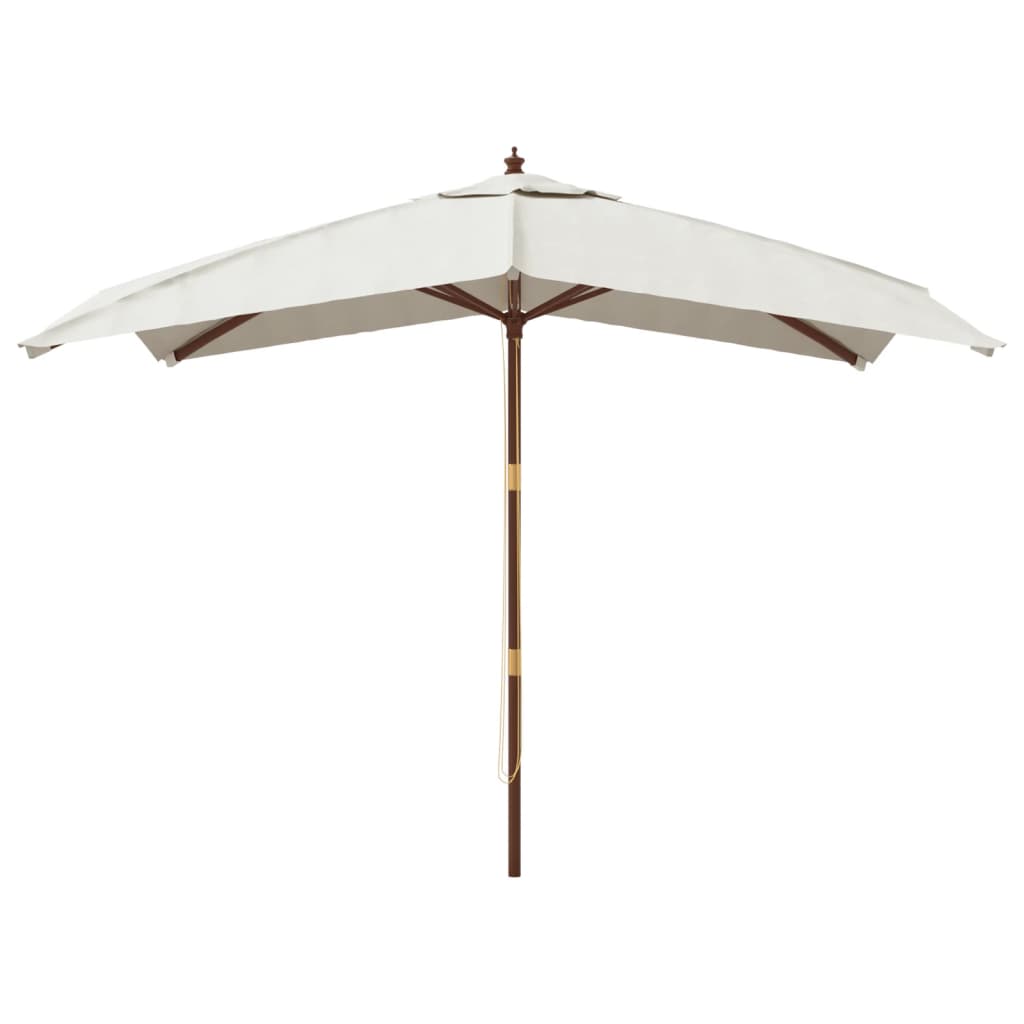 vidaXL Umbrelă de grădină stâlp din lemn, nisipiu, 300x300x273 cm vidaXL Umbrelă de grădină stâlp din lemn, nisipiu, 300x300x273 cm