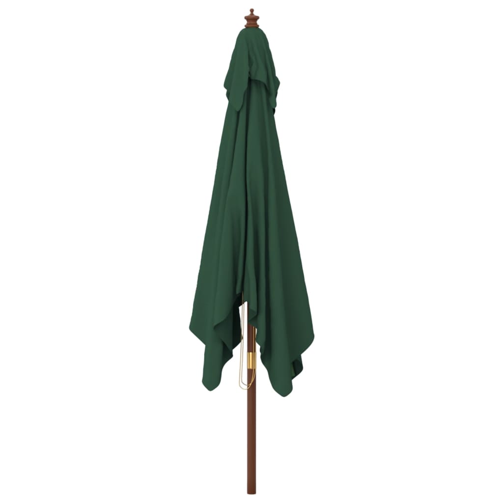 vidaXL Umbrelă de grădină stâlp din lemn, verde, 300x300x273 cm vidaXL Umbrelă de grădină stâlp din lemn, verde, 300x300x273 cm