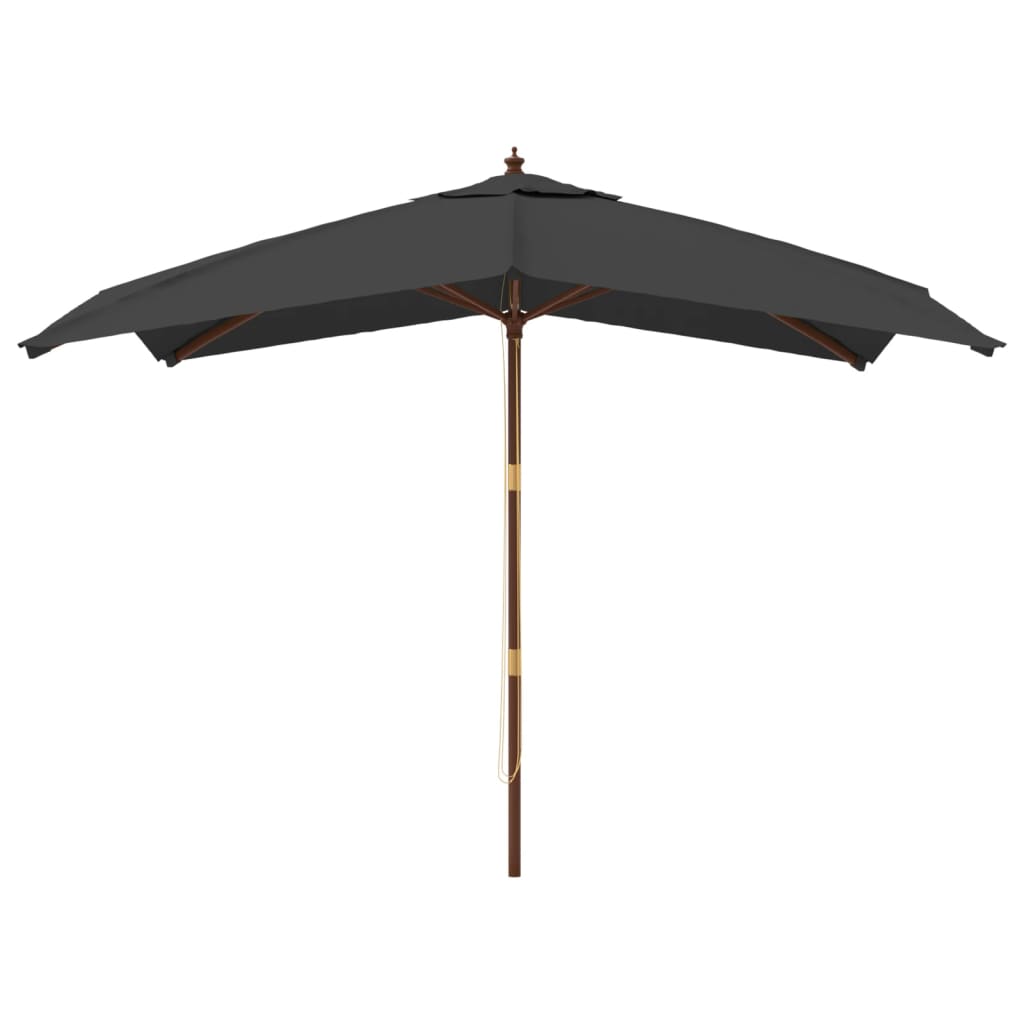 vidaXL Umbrelă de grădină stâlp din lemn, antracit, 300x300x273 cm vidaXL Umbrelă de grădină stâlp din lemn, antracit, 300x300x273 cm