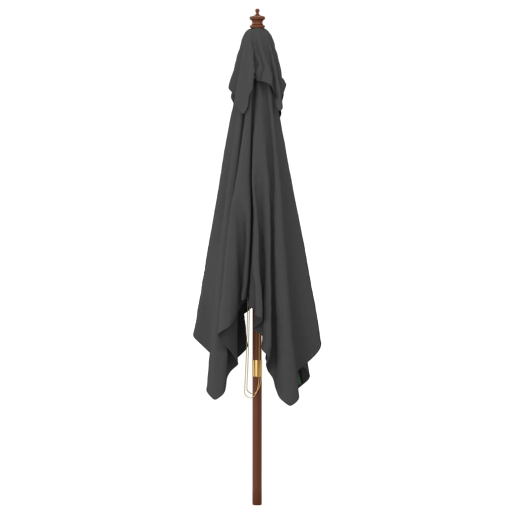 vidaXL Umbrelă de grădină stâlp din lemn, antracit, 300x300x273 cm vidaXL Umbrelă de grădină stâlp din lemn, antracit, 300x300x273 cm