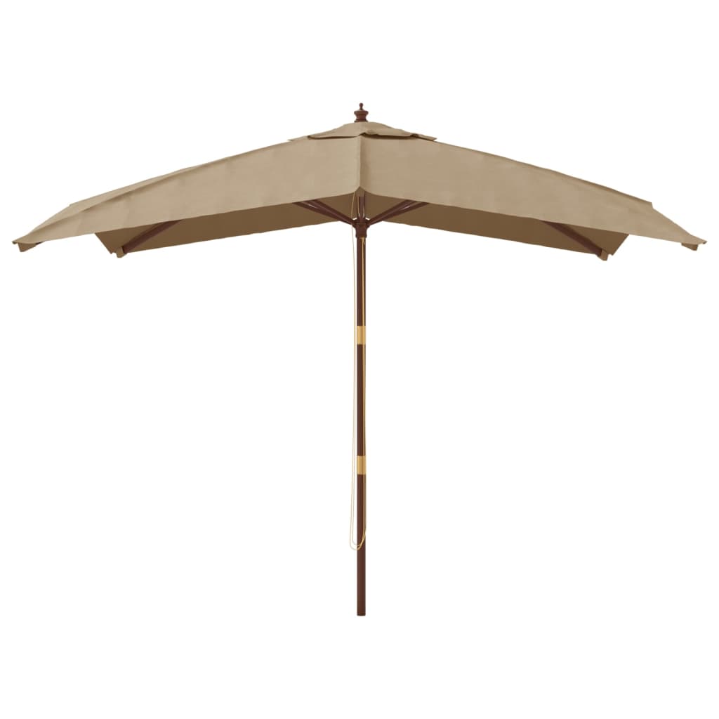 vidaXL Umbrelă de grădină stâlp din lemn, taupe, 300x300x273 cm vidaXL Umbrelă de grădină stâlp din lemn, taupe, 300x300x273 cm