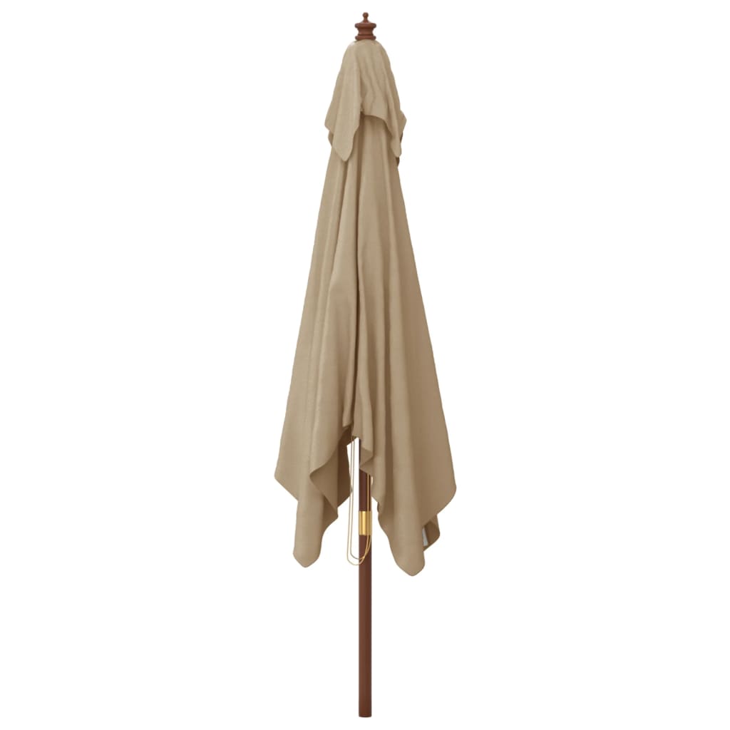 vidaXL Umbrelă de grădină stâlp din lemn, taupe, 300x300x273 cm vidaXL Umbrelă de grădină stâlp din lemn, taupe, 300x300x273 cm