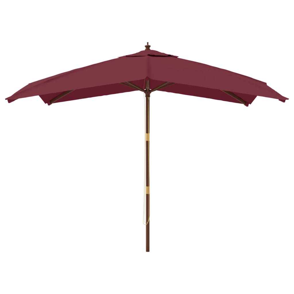 vidaXL Umbrelă de grădină stâlp din lemn, roșu bordo, 300x300x273 cm vidaXL Umbrelă de grădină stâlp din lemn, roșu bordo, 300x300x273 cm