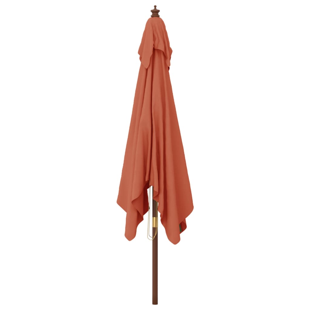 vidaXL Umbrelă de grădină stâlp din lemn, cărămiziu, 300x300x273 cm vidaXL Umbrelă de grădină stâlp din lemn, cărămiziu, 300x300x273 cm