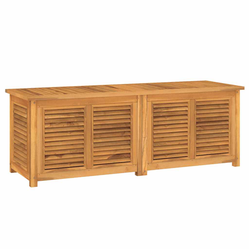 vidaXL Ladă depozitare grădină cu geantă, 150x50x55 cm, lemn masiv tec vidaXL Ladă depozitare grădină cu geantă, 150x50x55 cm, lemn masiv tec