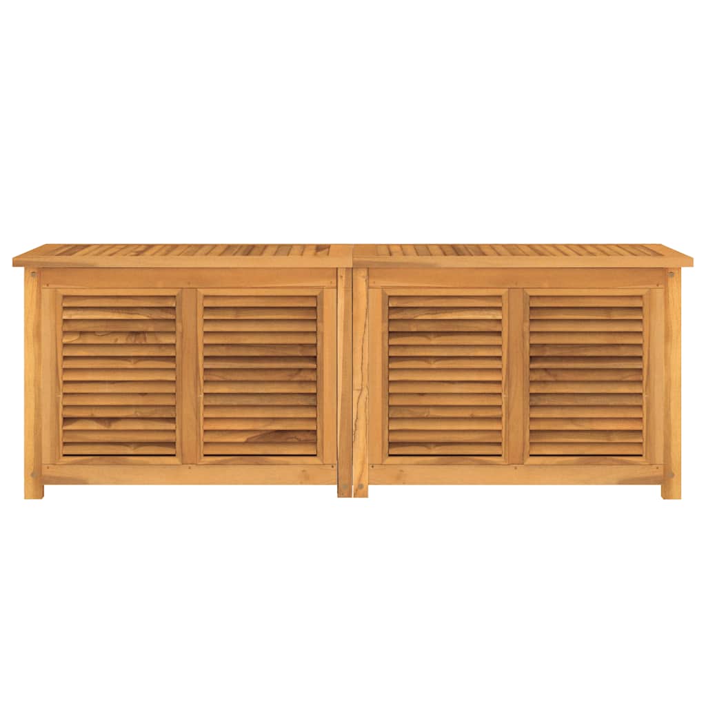 vidaXL Ladă depozitare grădină cu geantă, 150x50x55 cm, lemn masiv tec vidaXL Ladă depozitare grădină cu geantă, 150x50x55 cm, lemn masiv tec