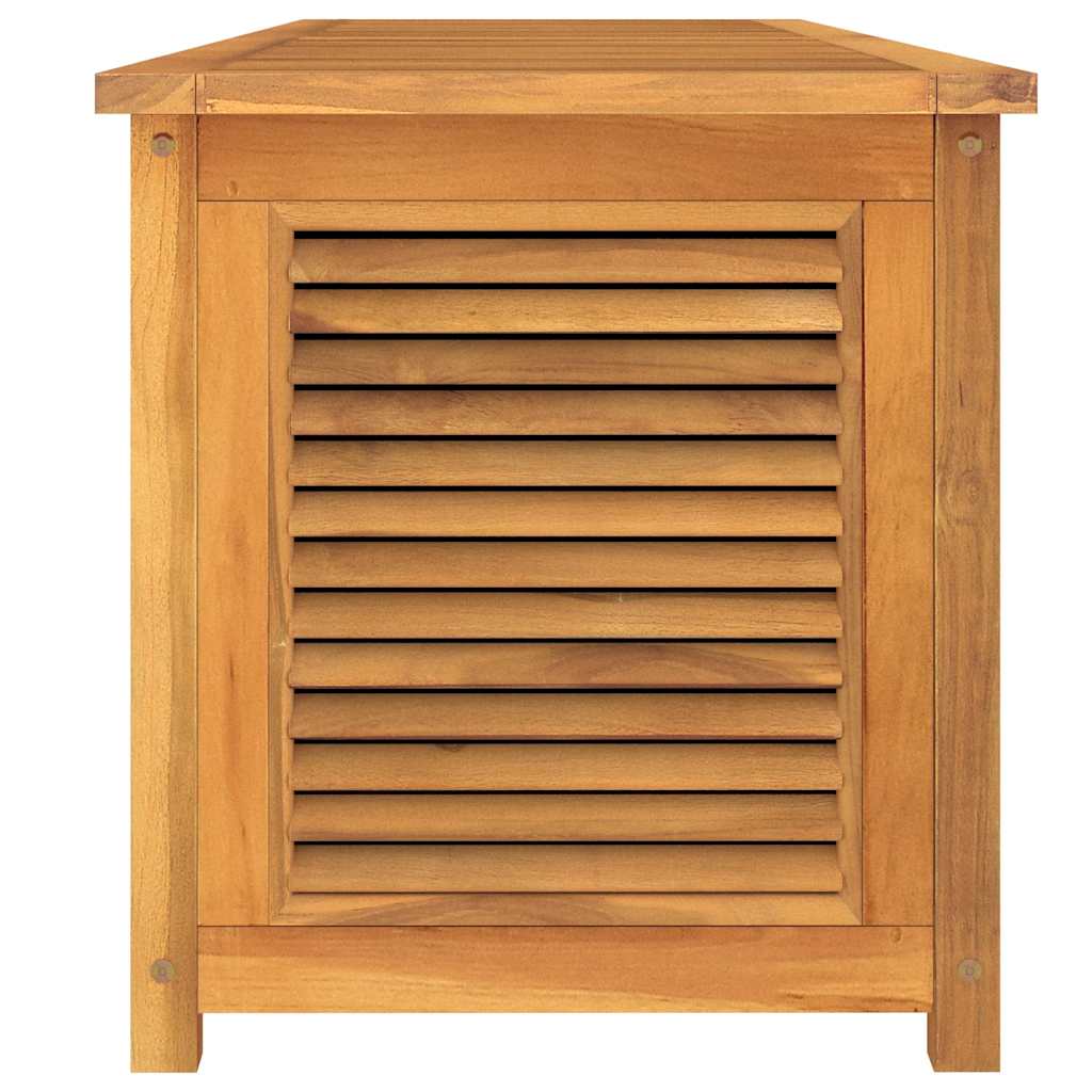 vidaXL Ladă depozitare grădină cu geantă, 200x50x55 cm, lemn masiv tec vidaXL Ladă depozitare grădină cu geantă, 200x50x55 cm, lemn masiv tec
