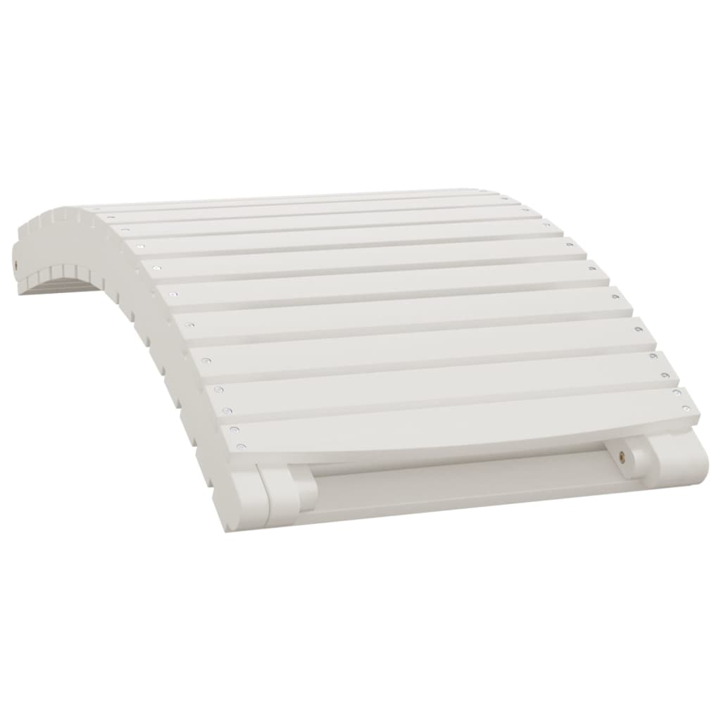 vidaXL Șezlong, alb, 184x55x64 cm, lemn masiv de acacia