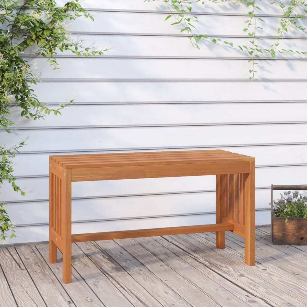 vidaXL Bancă de grădină, 80 cm, lemn masiv de eucalipt vidaXL Bancă de grădină, 80 cm, lemn masiv de eucalipt