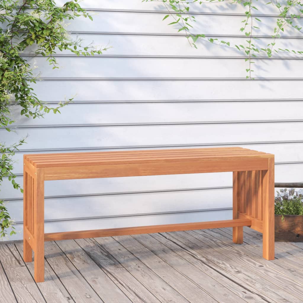 vidaXL Bancă de grădină, 110 cm, lemn masiv de eucalipt vidaXL Bancă de grădină, 110 cm, lemn masiv de eucalipt